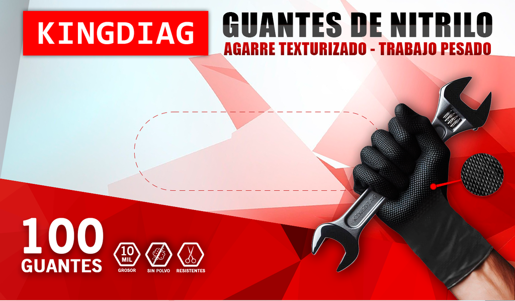 Guantes de Nitrilo 10 Micras Kingdiag