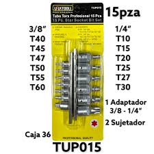 [TUP015] Juego de dados TORX 15 Pcs